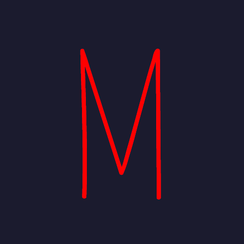 Letra M de la tipografía Melo
