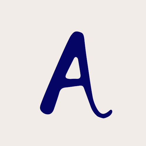 Letra A de la tipografía Anana