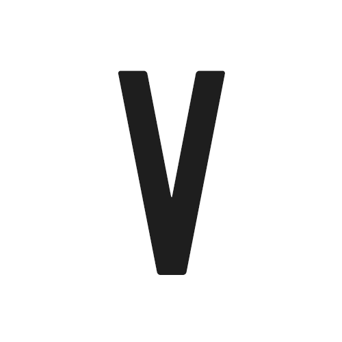 Letra V de la tipografía Vincent