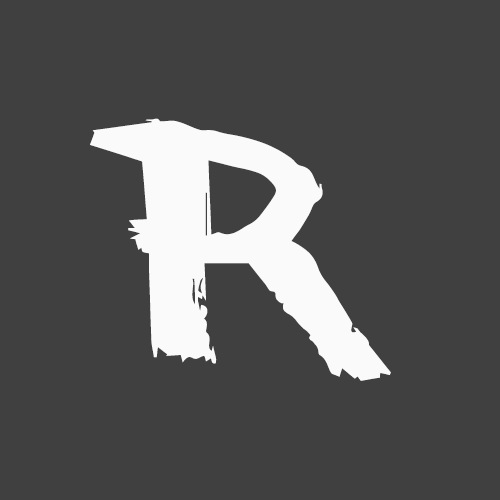 Letra R de la tipografía Raw