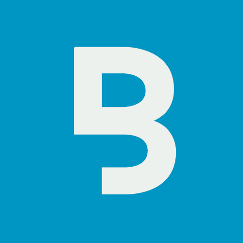 Letra B de la tipografía Blanka