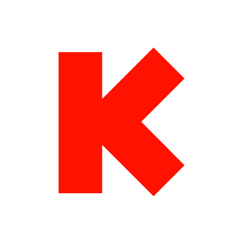 Letra K de la tipografía Kilogram