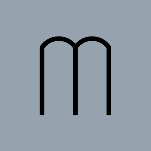 Letra M de la tipografía Modeka