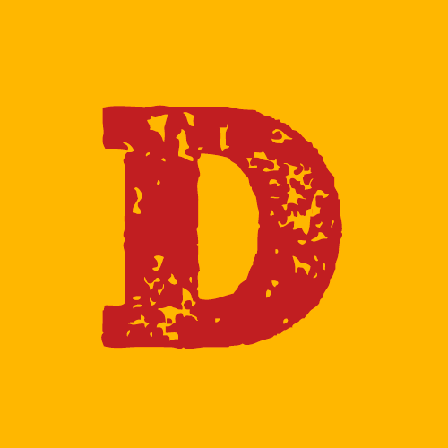 Letra D de la tipografía Distractor