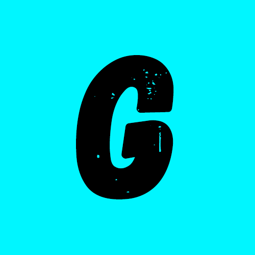 Letra G de la tipografía Gagalin