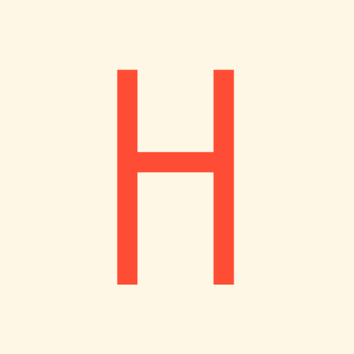 Letra H de la tipografía Hallo
