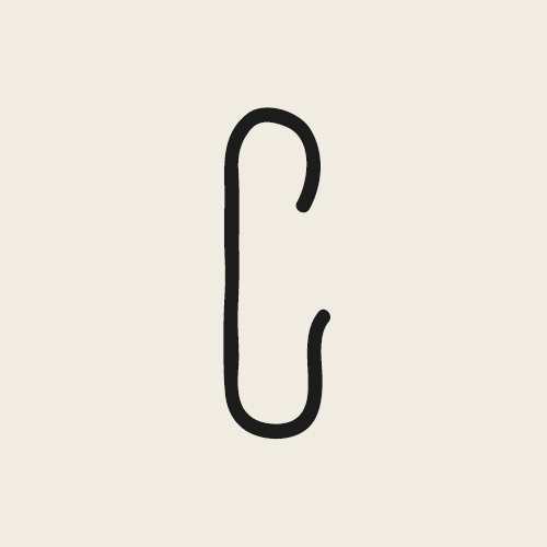 Letra C de la tipografía Cutepunk