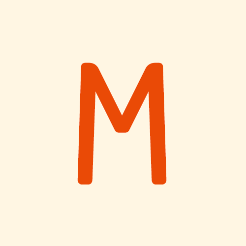 Letra M de la tipografía Mononoki