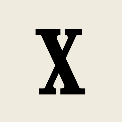 Letra X de la tipografía Xanthie